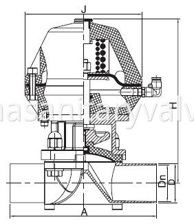 Dimension-of-Welded-Pneumatic-Diaphragm-Valve